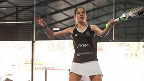 Andrea Achando em ação no HeyDoc Campeonato Nacional Absoluto de Padel