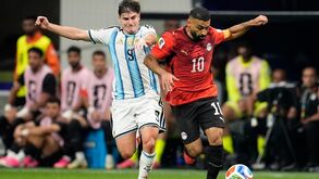 Mo Salah no jogo com a Argentina