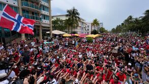 Noruegueses a remar nas ruas de Miami