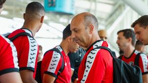 Bruno Pinheiro antes de a comitiva do Académico Viseu seguir viagem para Cádiz, Espanha