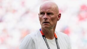 Stale Solbakken no jogo diante da Inglaterra
