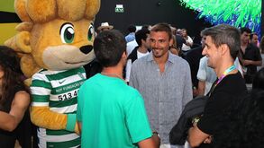 João Palhinha esteve com a mascote do Sporting no NOS Alive