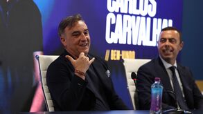 Carlos Carvalhal durante a apresentação como treinador do Famalicão