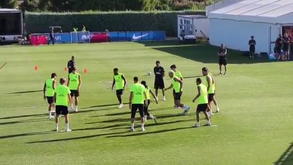 Hjulmand já impressiona no primeiro treino: adeptos do At. Madrid destacam qualidade do médio no 'meinho'