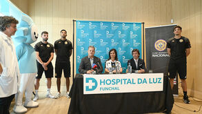 Rui Alves na apresentação do protocolo com o Hospital da Luz