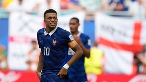 Mbappé no jogo frente à Inglaterra