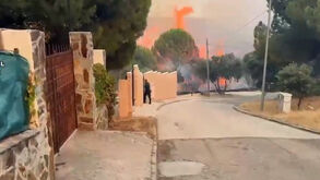 Vídeo mostra incêndio próximo de habitações na região de Madrid 