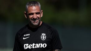 Rui Borges no treino do Sporting