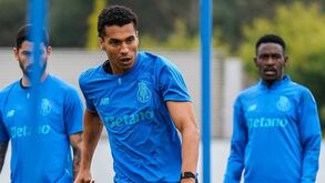 Alberto Costa durante o treino