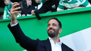 Ruben Amorim de fato no banco para o particular entre Milan e Celtic, em Glasgow
