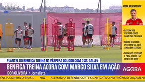 As imagens do último treino do Benfica antes de receber o St. Gallen
