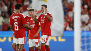 Pavlidis festeja com os companheiros mais um golo frente ao St. Gallen