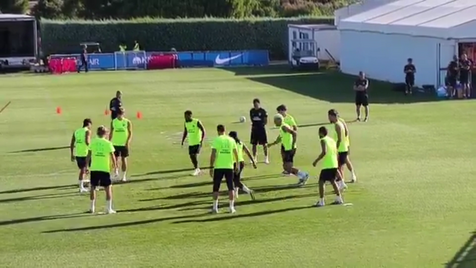 Hjulmand já impressiona no primeiro treino: adeptos do At. Madrid destacam qualidade do médio no 'meinho'