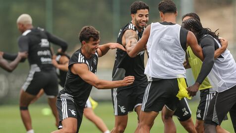 Jogadores num momento bem disposto