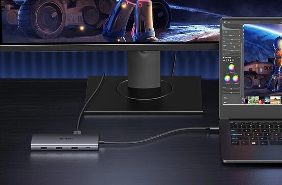 UGREEN Hub 10 em 1 com dupla HDMI, 8K e PD 100W, ideal para produtividade