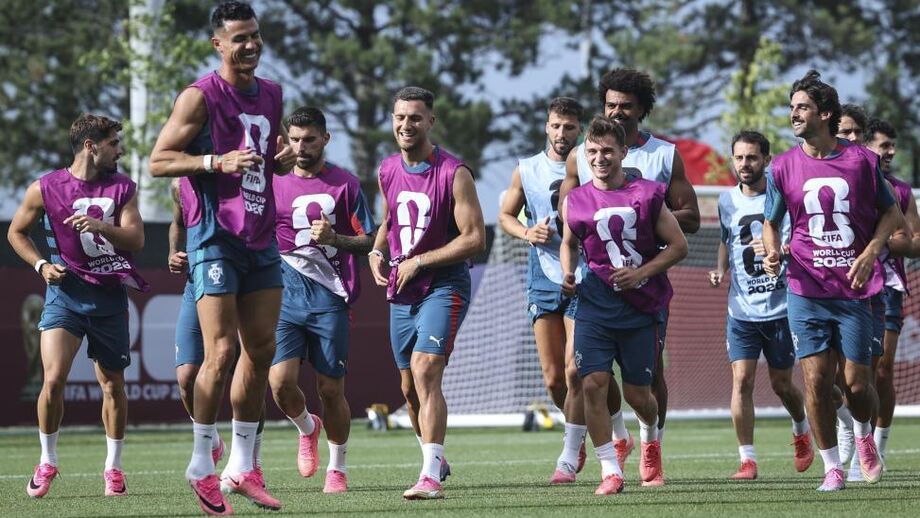Portugal em preparação para o jogo frente à Croácia