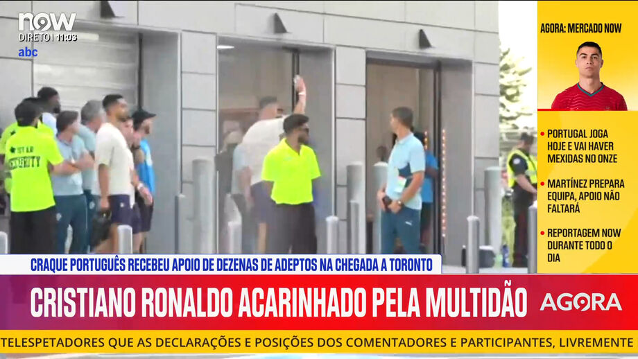 Centenas de adeptos esperaram por CR7, já depois do treino 