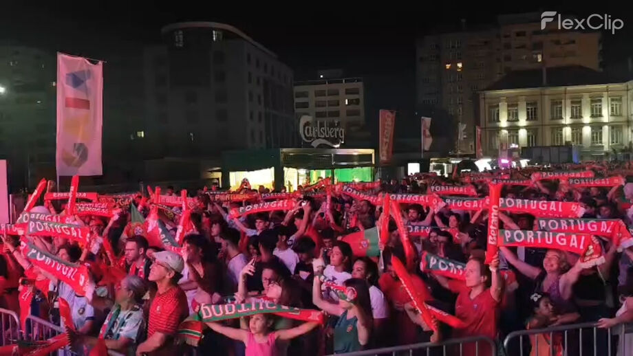Momentos antes do apito inicial do Portugal-Croácia