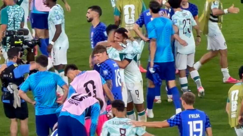Record captou momento entre os dois jogadores em Toronto