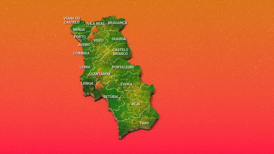 Fogo em Vouzela é o que mais preocupa as autoridades
