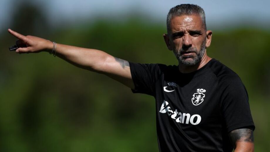 Rui Borges no treino do Sporting