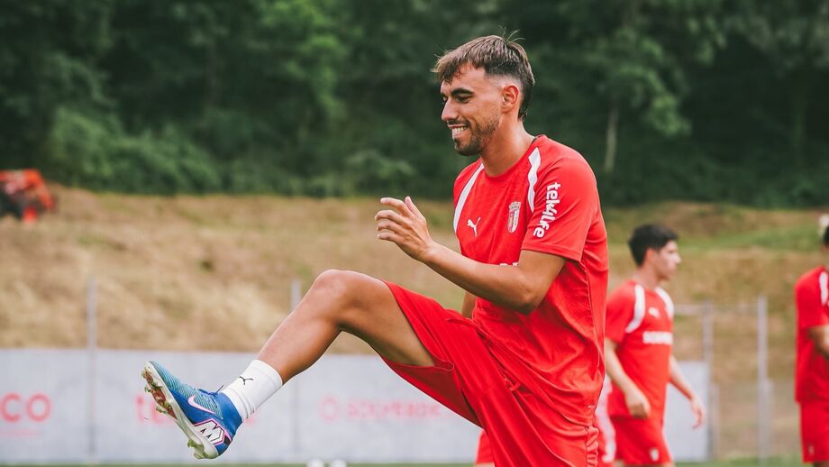 Horta no treino do Sp. Braga