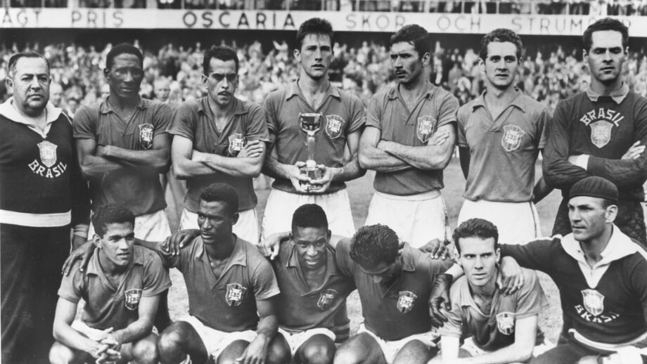 A equipa do Brasil que ganhou o primeiro título mundial em 1958