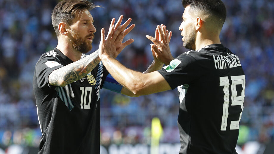 Messi e Kun Agüero no Mundial'2018