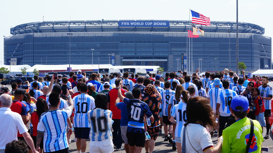Filas para entrada no MetLife Stadium antes da final do Mundial'2026