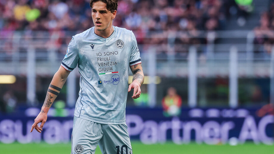 Nicolò Zaniolo em ação pela Udinese