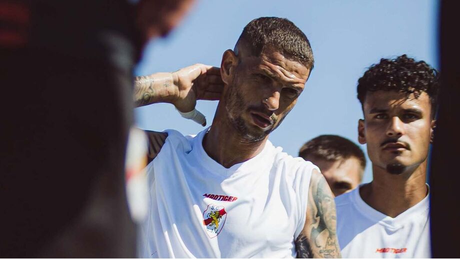 Zequinha num treino do São João de Ver