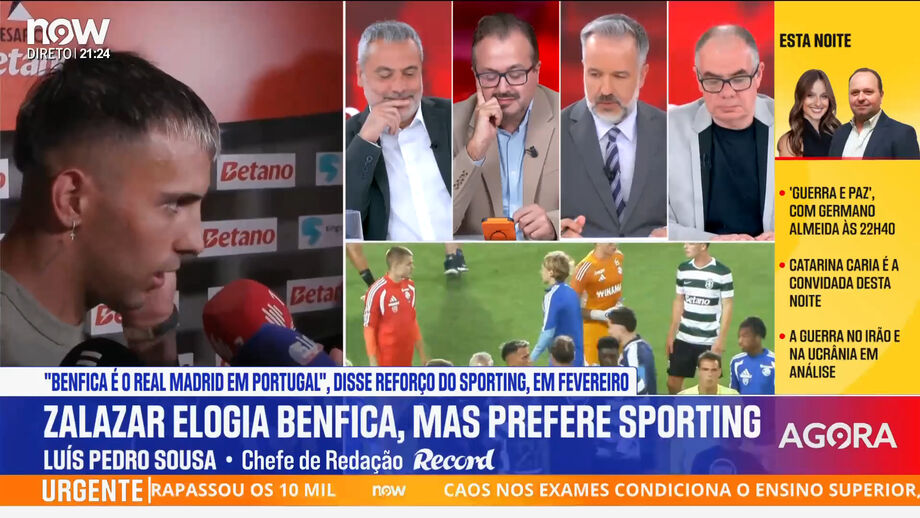 Sérgio Krithinas, diretor executivo de Record, faz revelações no programa 'Record na Hora' no Now