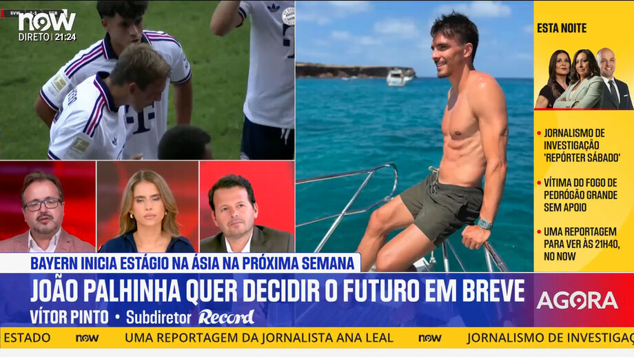Subdiretor de Record analisa situação do alvo do Benfica no programa 'Record na Hora' no Now
