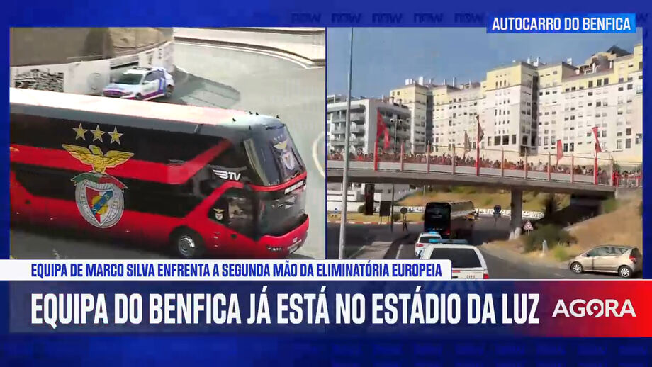 Pequena 'multidão' à espera da equipa
