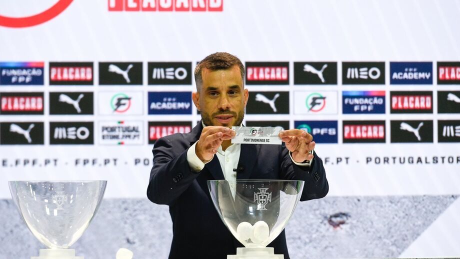 André Sousa, ex-internacional português de futsal, no sorteio da Liga Placard