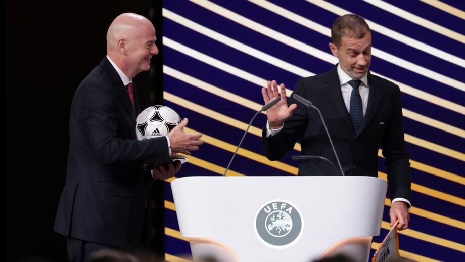 Ceferin, líder da UEFA, parece dizer 'não' a Infantino
