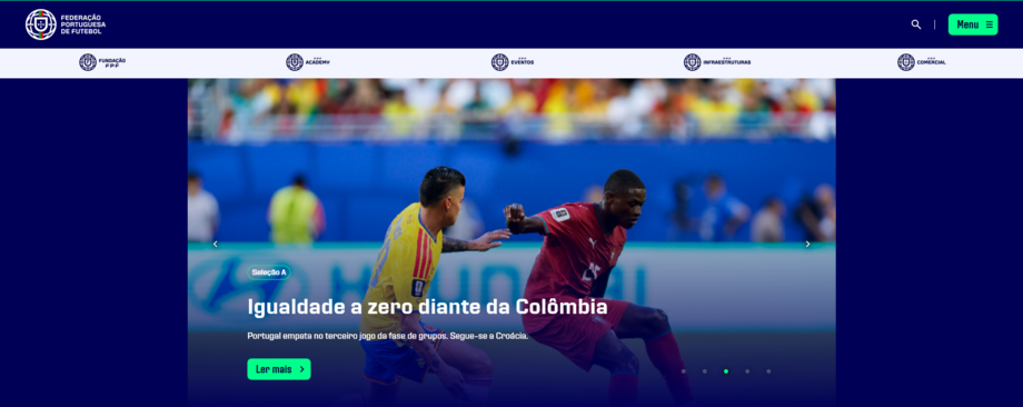 Site da FPF tem nova cara
