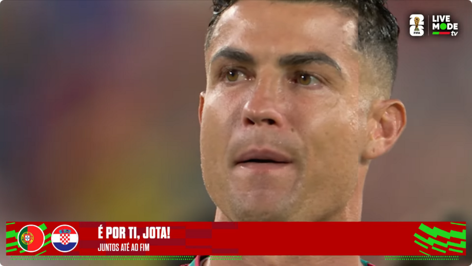 Momento após o apito final no Portugal-Croácia