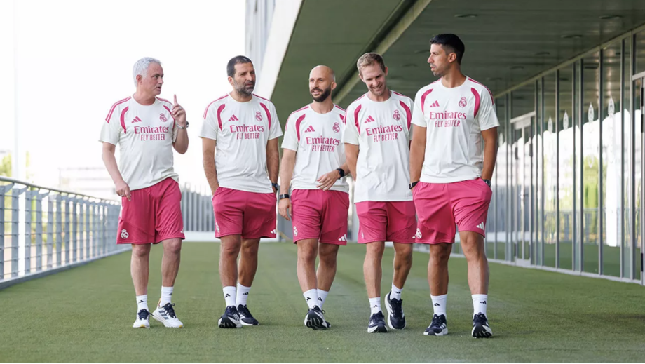 Mourinho, João Tralhão, Roberto Merella, António Dias e Khedira