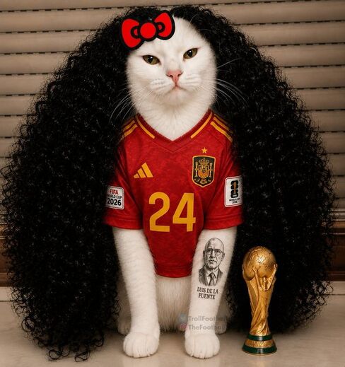 Meme da final do Mundial'2026 entre Espanha e Argentina  