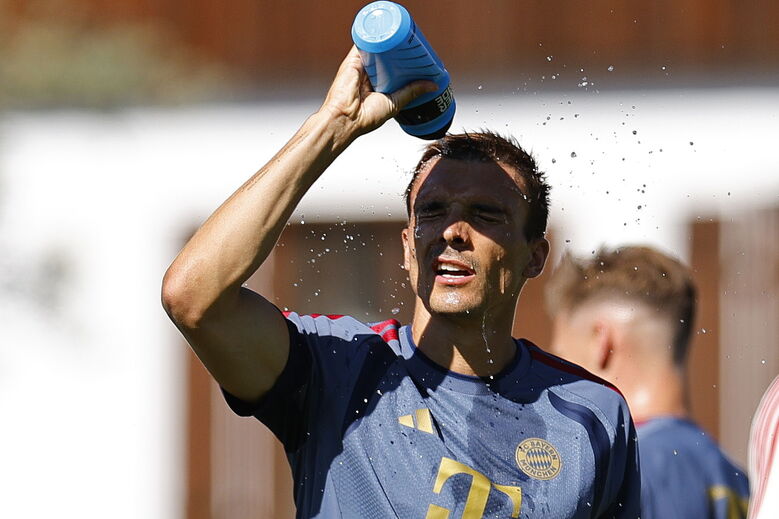Palhinha no treino do Bayern Munique