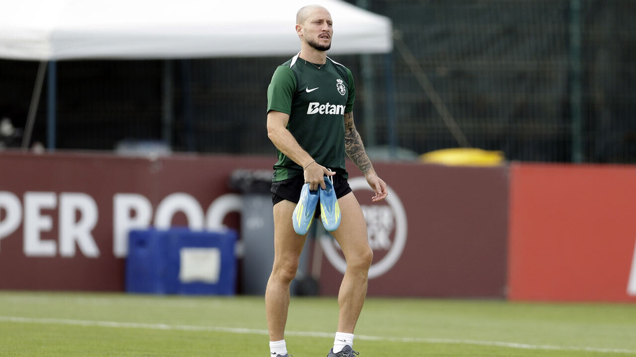 Nuno Santos durante o estágio do Sportimg em Lagos