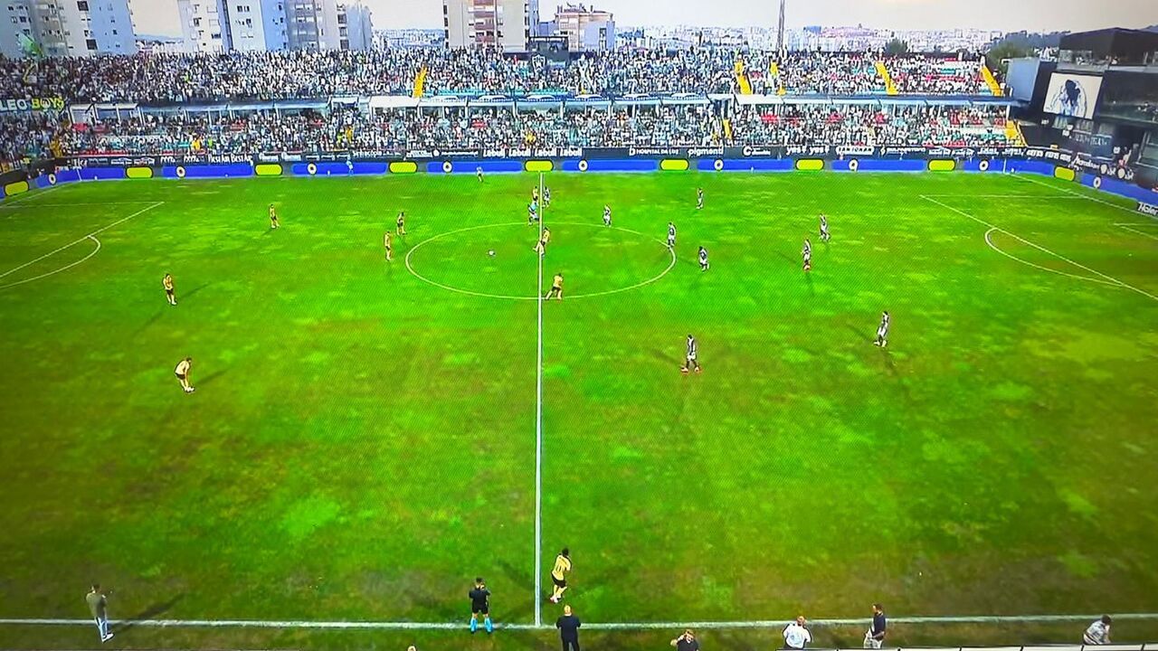 Imagem da transmissão do E. Amadora-Sporting
