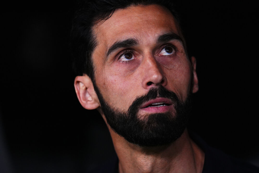 FILE -Real Madrid's head coach Alvaro Arbeloa sits on thebench before a La Liga soccer match between Real Madrid and