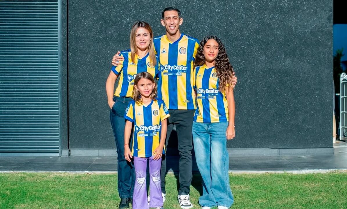 Na chegada junto à família