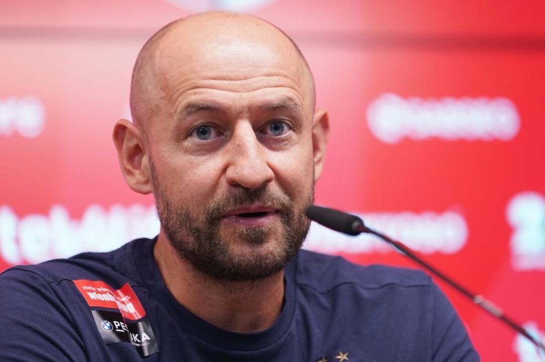 Rapid Wien Stephan Helm attends a press conference at the