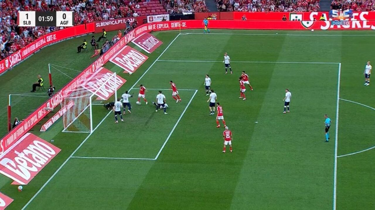 O momento do remate de Rafa