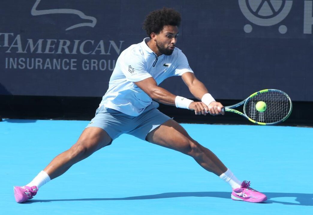 Authur Fils of France in action against Frances Tiafoe of