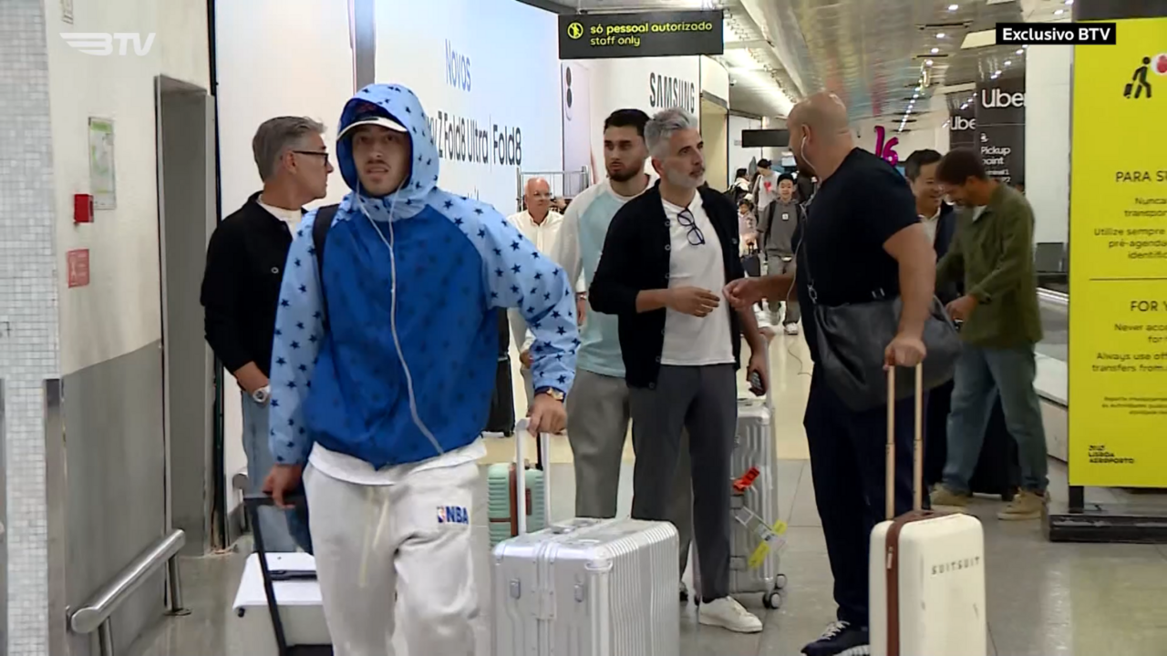 Souffian El Karouani na chegada a Lisboa