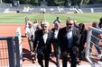 Mariano Lopez (Académico Viseu) e João Azevedo (Câmara Municipal) na visita guiada ao recinto